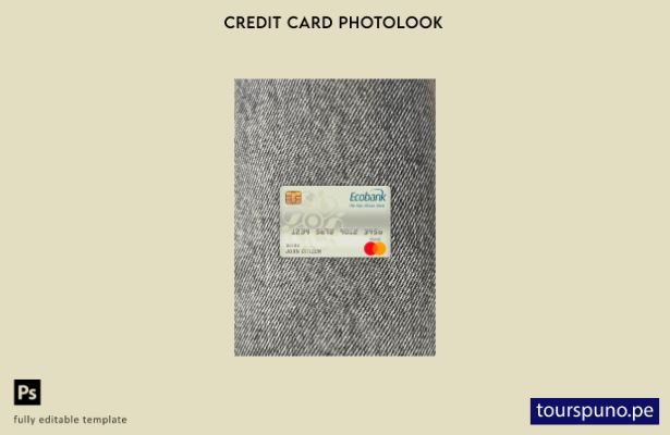 listo para imprimir Plantilla frontal de aspecto fotográfico de tarjeta de déb 9